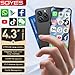 Tuanzi Soyes XS18Pro Max Mini 4G Smartphone 4.3 Inch MTK6737A Quadcore Palm Phone Dual Sim Ultra Thin Unlocked Card Mobile Phone WiFi Bluetooth Hotspot Student Pocket Tiny Cellphone 2GB+16GB (Black)