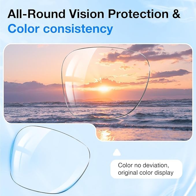 Image of Replacement Lenses for Ray-Ban Meta Smart Glasses Gen 2 /1 /Wayfarer RW4006 /4008 /RW4012, 53mm Large /50mm Regular, Anti-Scratch
