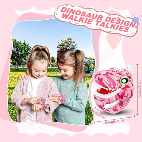 Image of Dinosaur Walkie Talkies for Kids 3 Pack, Wrist Walkie Talkie Watch Toys for Boys Girls Age 3-12, T-Rex Dino Toys Long Range Outdoor Camping Gear, Birthday Gifts Christmas Stocking Stuffers
