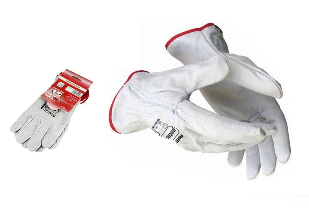 DRW Gants de travail en cuir renforcé 12 jeux Taille XL