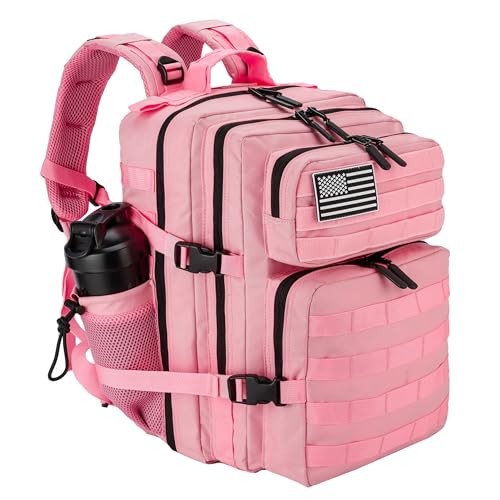 LHI Tactical Military Backpack for Men and Women 25L/35L Army Assault Pack Bag Small Rucksack with Bottle Holder