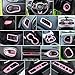 Danti Car Interior Accessories Decoration Trim Air Conditioning Vent Decoration & Door Speaker & Water Cup Holder & Headlight Switch & Window Lift Button Covers fit for Jeep Renegade 2015-2021 (Pink)