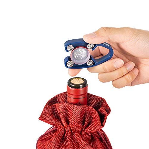 Wine Ziz Amazingly Simple Wine Opener with Foil Cutter Gift Set for Wine Lovers | Wine Pump Air Pressure Wine Bottle Opener Easy Cork Remover Corkscrew | Wine Bottle Openers (Deep Old Navy, 1) - Thumbnail 7