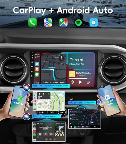 Image of 4G+64GB Android 13 Car Radio Stereo for Toyota Tacoma 2016-2021,10 inch Touch Screen Head Unit with CarPlay /Android Auto /GPS Navigation /Bluetooth /FM /DSP Radio /AHD Backup Camera