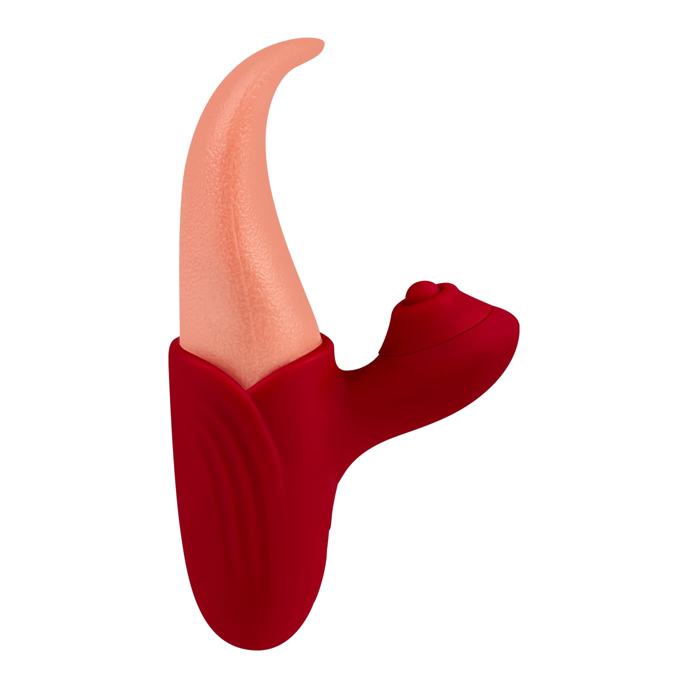 EIS, vibratore, vibratore Rabbit a forma di lingua, 15,5 cm, impermeabile (IPX6), ricaricabile, 2 motori con 7 programmi di vibrazione ciascuno, materiale delicato sulla pelle