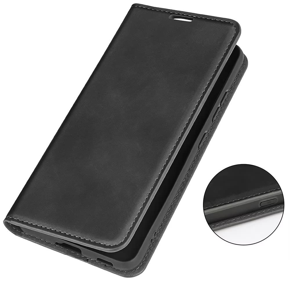 BMPNLSZ Cover Flip per Xiaomi 15 Pro + Vetro Temperato, HD Pellicola proteggi schermo - Pieghevole Portafoglio Custodia in pelle Borsa Slot Copertura (6,73) - giallo-HZFM