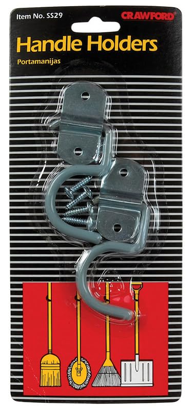 Crawford 3.65 in. L Vinyl Coated Gray Steel Small Hanger Holder 5 lb. capacity 2 pk