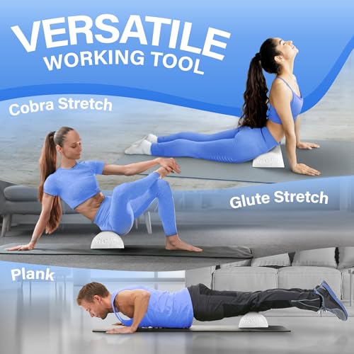 Image of Yes4All Medium Firm Half Foam Rollers for Post-Workout Relaxation, 12 /18 /24 /36 inch PE Foam Roll for Back Massage & Yoga Exercise