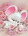 KOTWDQ DIY 5D Diamond Painting Rabbit by Number Kits Diamond Embroidery Paintings Pictures Arts Craft for Home Wall Decor, Full Drill 12 x 16 Inch