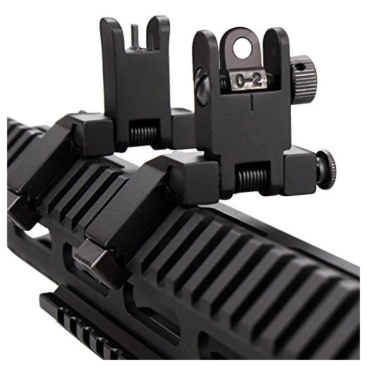KINBON Flip Up 45 Degree Offset Sights Set, Offset 45 Degree Flip Up Rapid Transition Backup