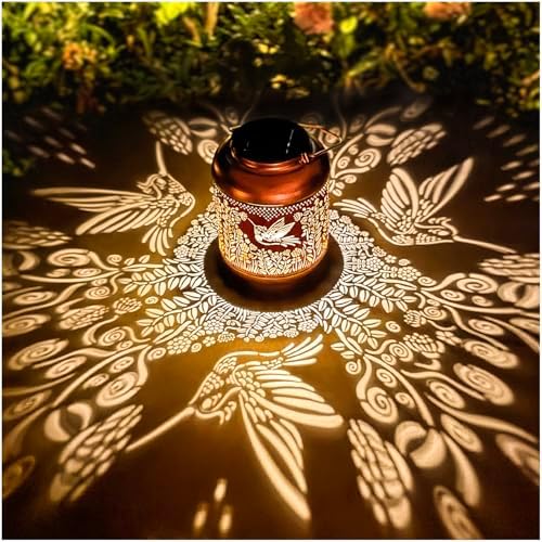 Hummingbird Solar Lanterns Outdoor Waterproof Hang…