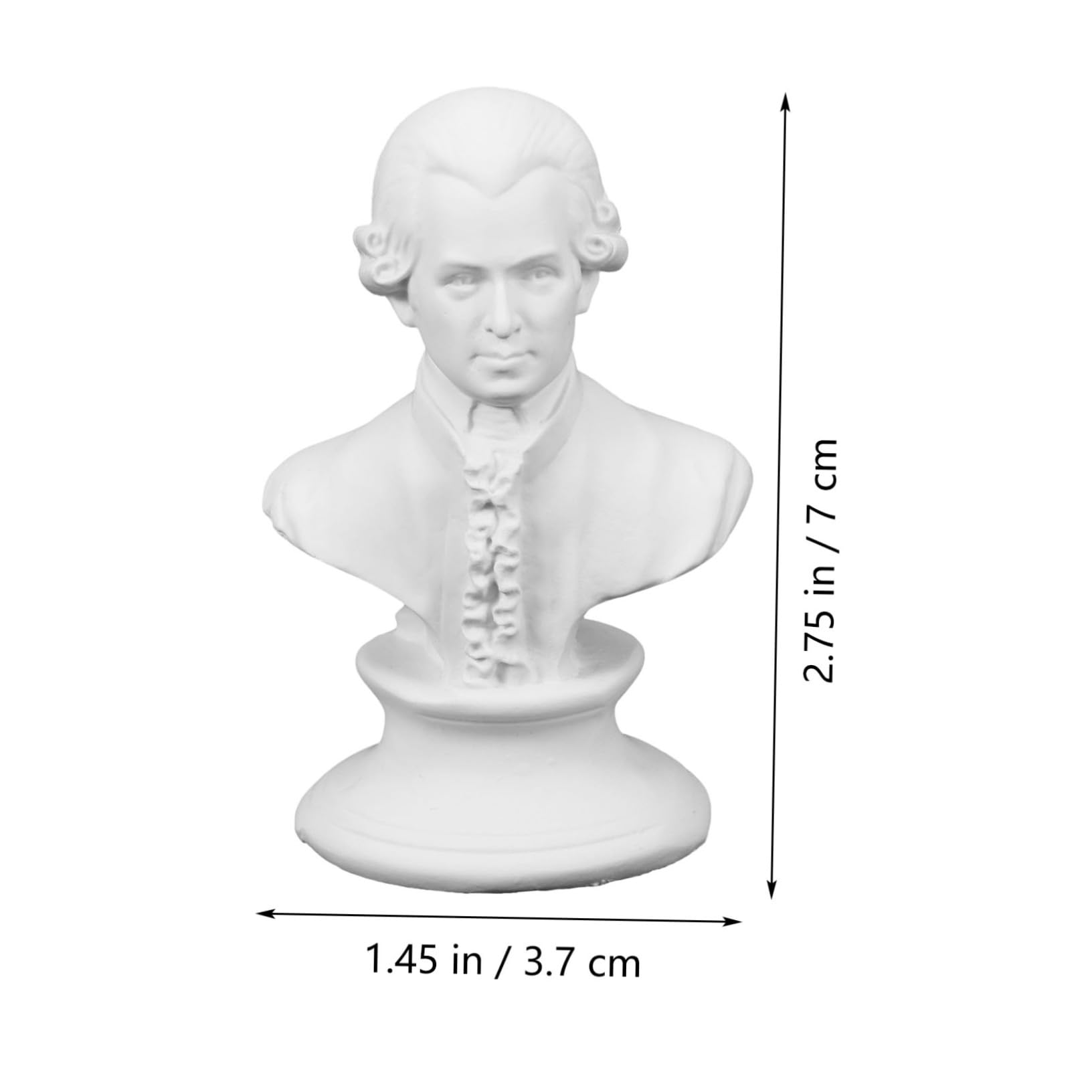 ERINGOGO 7cm Resin Musician Bust Statue Mini Musician Bust Sculptures Desktop Decoration Ornament