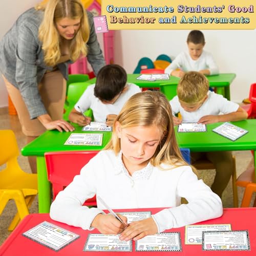 Cartes de motivation enseignant - Lot de 60 notes pour parents