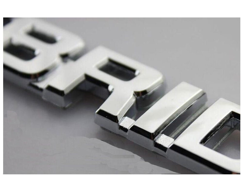 Badge 3D Métal "HYBRID" Pour Voiture - Autocollant Pour Coffre Ou Carrosserie - Améliore L'Apparence