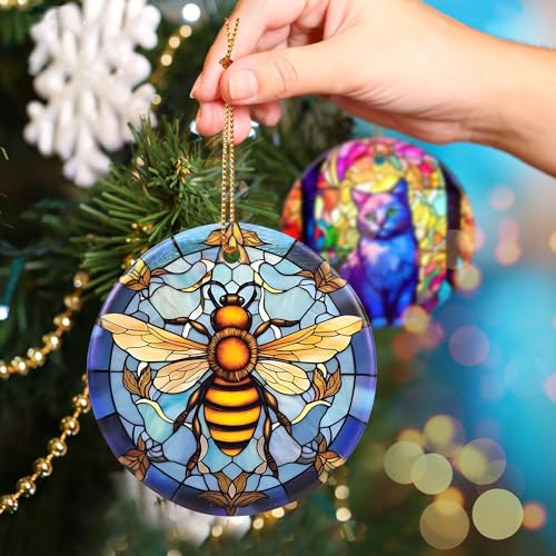 Touber Christmas 2023 Ornament, Christmas Decoration, Holiday Present Idea, Heirloom Keepsake, Round Ceramic, Gift Exchange, Gift Idea, Parrot, Butterfly, Octopus - Image 6