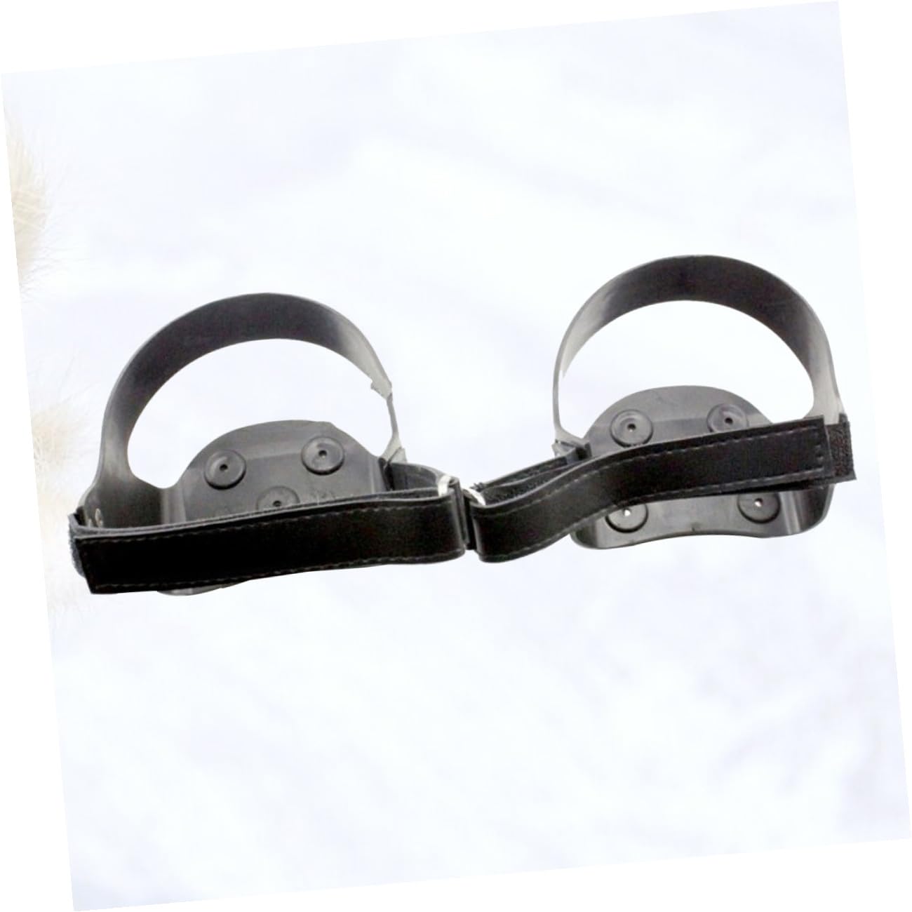 Crampons per Scarpe da Montagna 4 Denti -38 in Silicone Nero | 1 Paia, Design Striscia Riflettente, per Alpinismo e Arrampicata, Struttura Heavy Duty Leggera e Robusta Stile Casuale