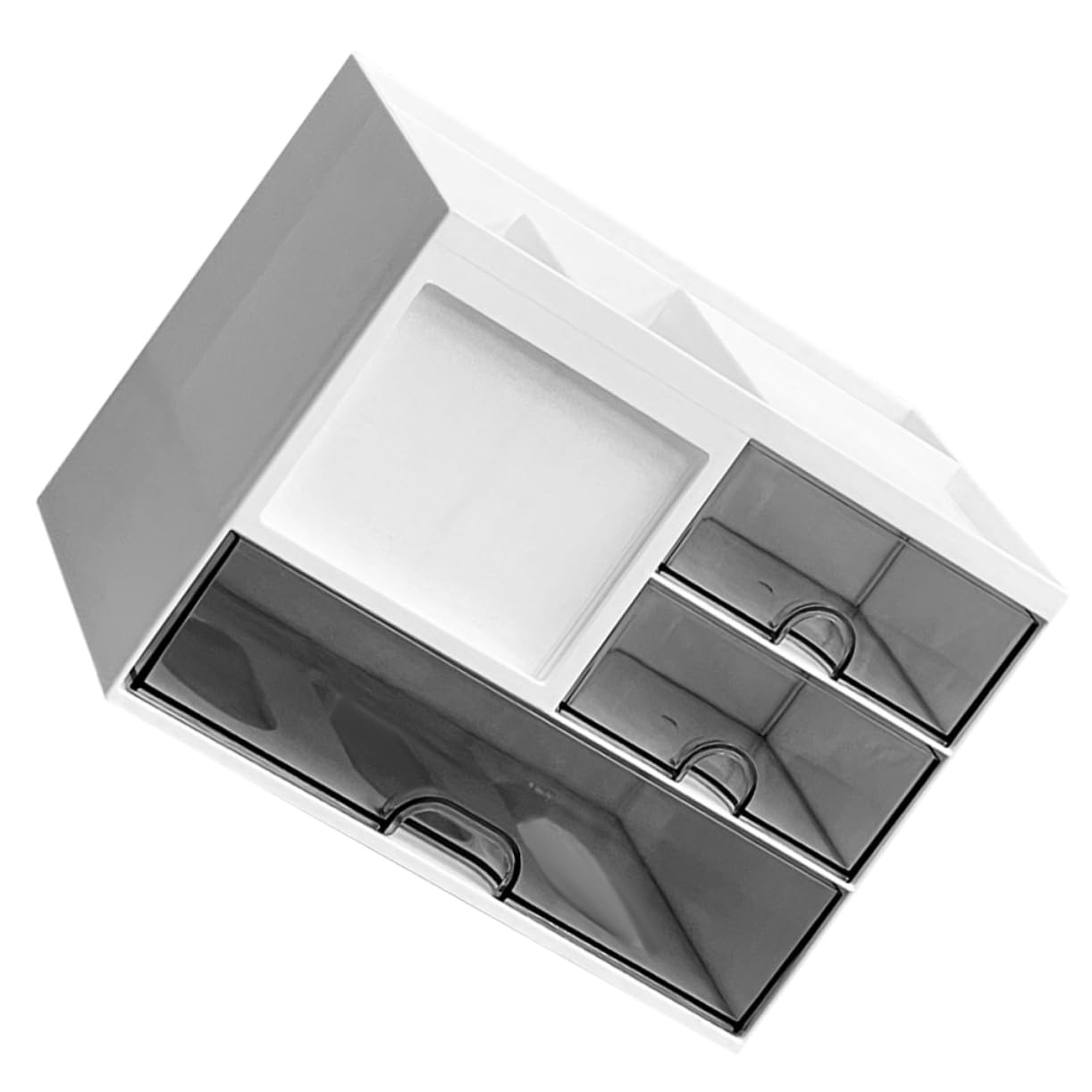 Angoily Organizador de Escritorio Cajones de Hips Blanco para Clasificar | Estructura de Varios Cajones, Caja Apilable para Oficina y Estudio, Útil para Papelería y Cuadernos