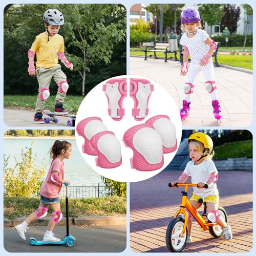 Image of CKE Toddler Knee Pads and Elbow Pads with Wrist Guards for Kids, Size M | 3-in-1 knee pads for kids with wrist guards. Kids knee pads and elbow pads for skating, cycling, rollerblading and scooters