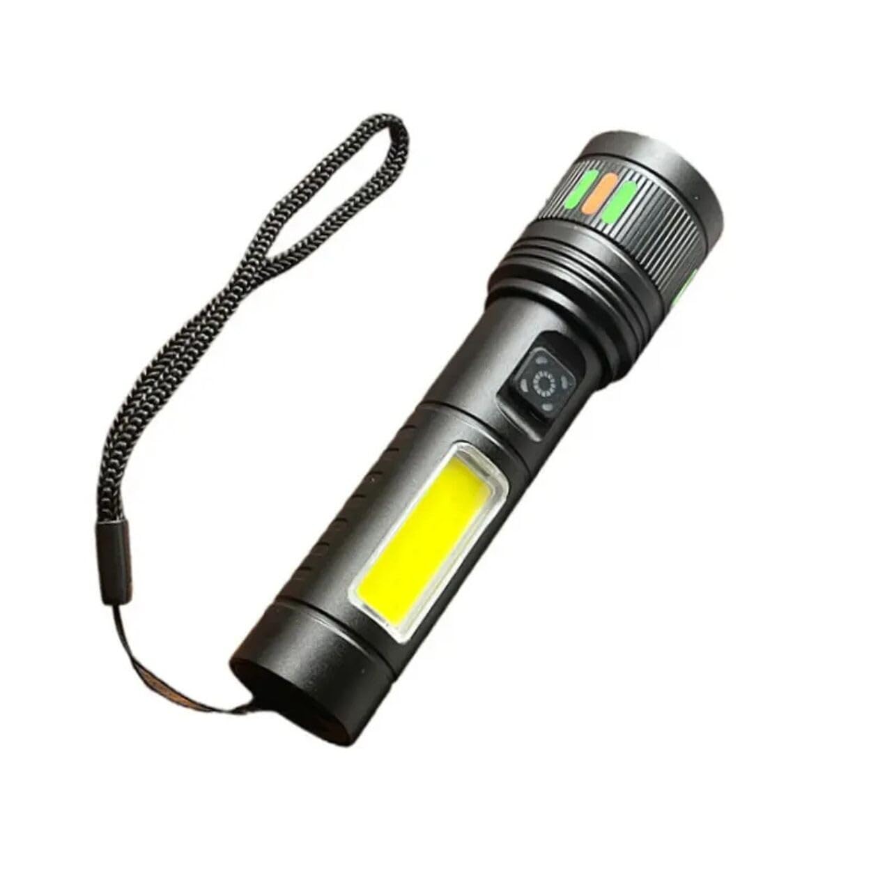 mashu MZ 618 (RECHAREABLE LED Metal Torch) Zoomable 6 Modes 15W+COB