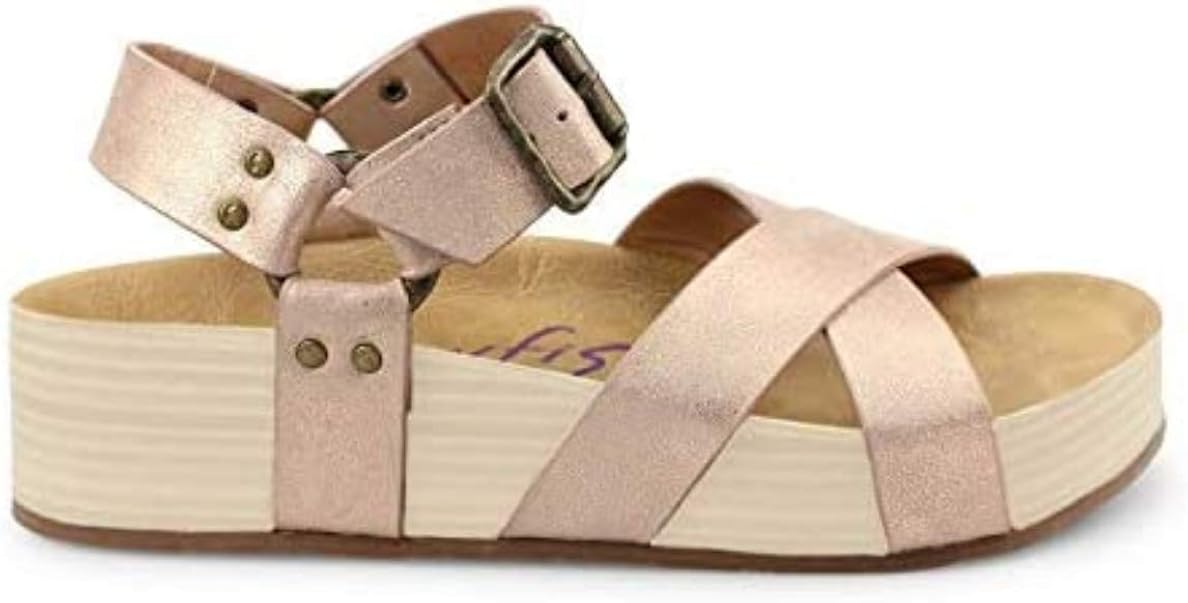 blowfish sandals rose gold