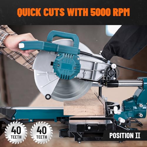 image for DOVAMAN Updated 10-Inch Sliding Miter Saw, Multi-Material Cutting w/ 3