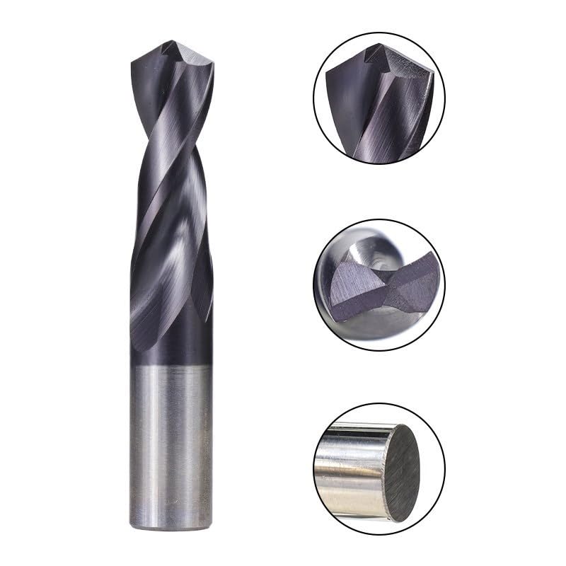 Punte Da Trapano Per Pistola Al Tungsteno Con Punta Elicoidale Per Tornio CNC,12X45X75