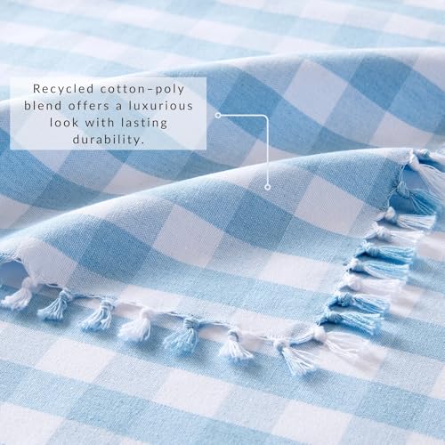 Elrene Home Fashions Set 4 Servilletas y Camino de Mesa Azul miniatura 3