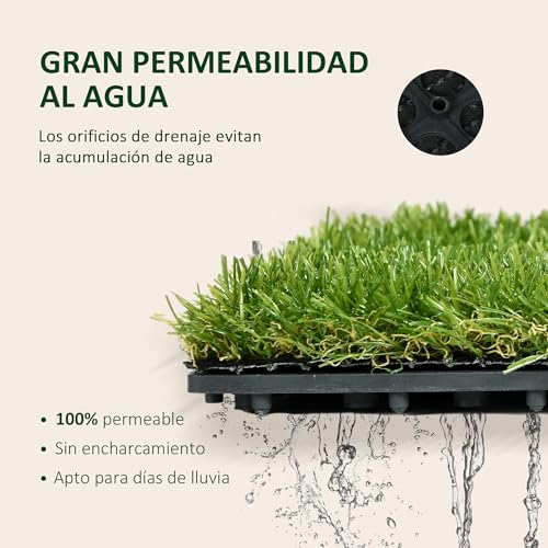 Césped artificial para terrazas que evita charcos y resiste al sol 5
