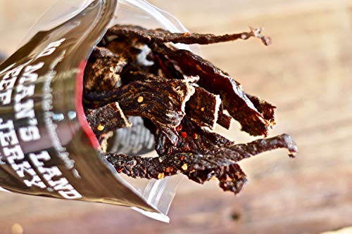 No Man’s Land Hot Beef Jerky High Protein Low Calorie Low Carb Beef Snack 16Oz Bag #TOP4