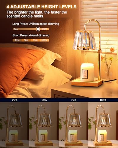 Lqaner WL002 Candle Warmer Lamp With Timer, Candle Lamp Warmer With Dimmer & Height Adjustable, Crystal Lamp Candle Warmer thumb #1