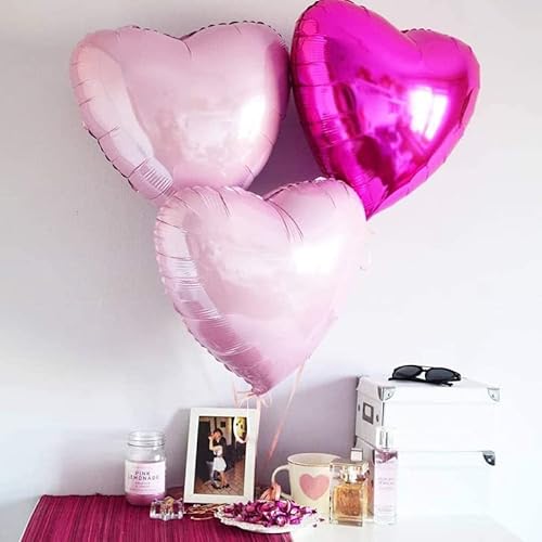 Simple Polymer 18 Inch Pink Heart Balloons Foil Balloons Mylar Balloons For Party Decoration, Pack Of 20 #TOP1