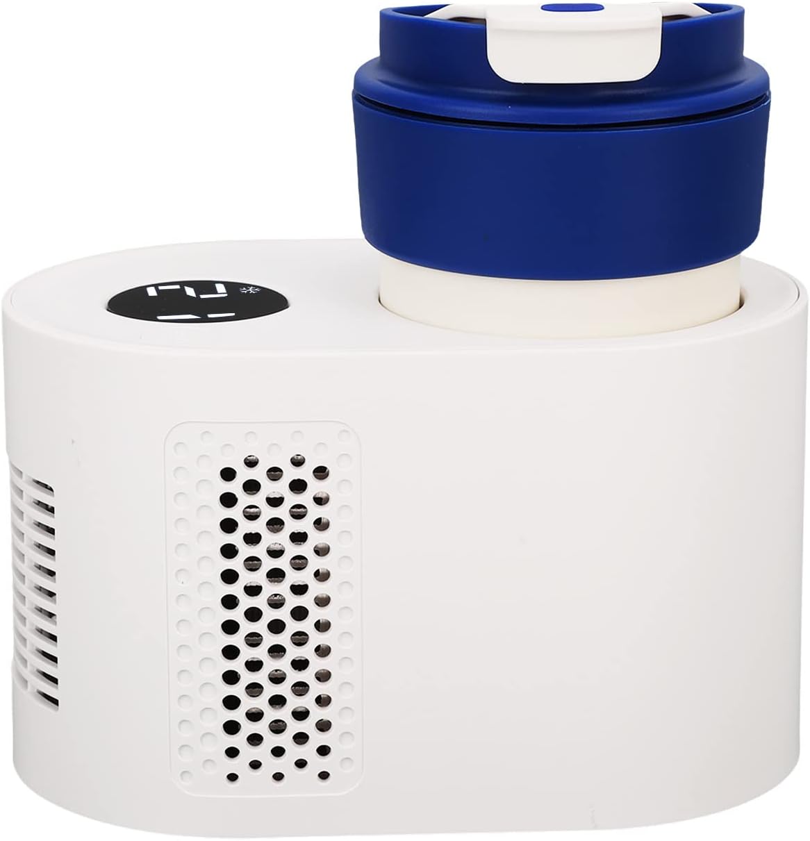 Electric Cooling Cup, Cupcar Cup Warmer, Multifunction Heater, 2 in 1 Heat and Cold Insulation, Smart Electric Cooling Cup, 12V Car Plug(White)