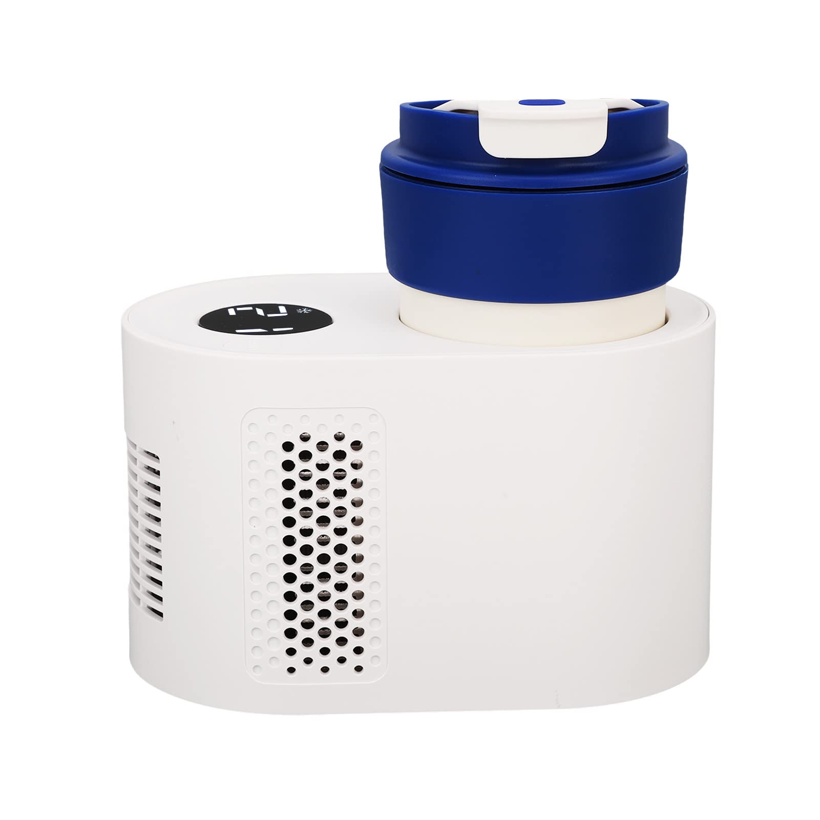 Scaldatazze per Auto 2 in 1 Tazza di Raffreddamento Elettrica Multifunzionale per Viaggi in Veicolo con ABS e Lega di Alluminio 12V (Bianca)