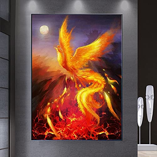Image Artisanat Phénix en Broderie Diamant Large Size pour Décor Premium - 2