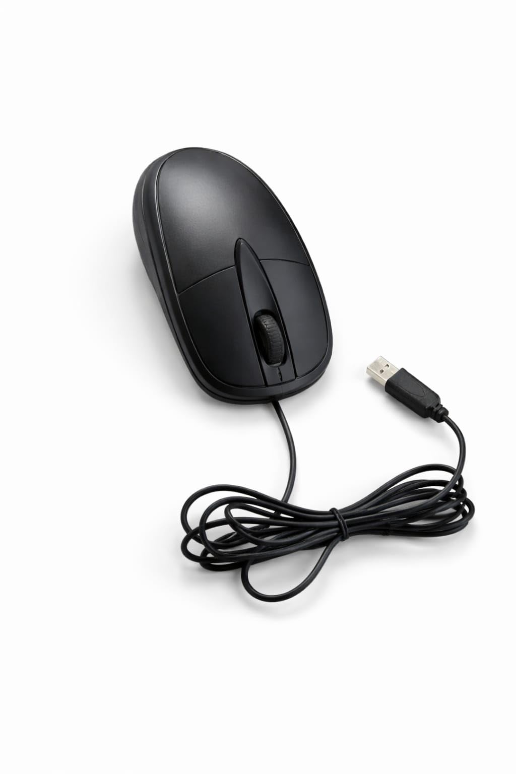 Wired USB Optical Mouse, Black, Ergonomic Design, Plug & Play, Compatible with Laptop & Desktop-image-35