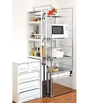 隙間収納　米びつ　すき間収納 キッチンラック すき間米びつ 幅12.8cm （ アジャスター付き 天