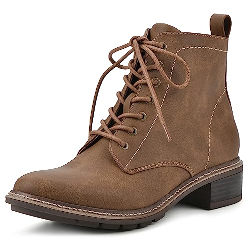 CLIFFS BY WHITE MOUNTAIN Women's Shoes Eligible Stacked Heel Lace-Up Ankle Bootie