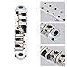 1 Set Guitar Roller Bridge, Alloy Roller Saddle Bridge Replacement Part Electric Guitar Set for Style 6-String Electric Guitar (Silver)