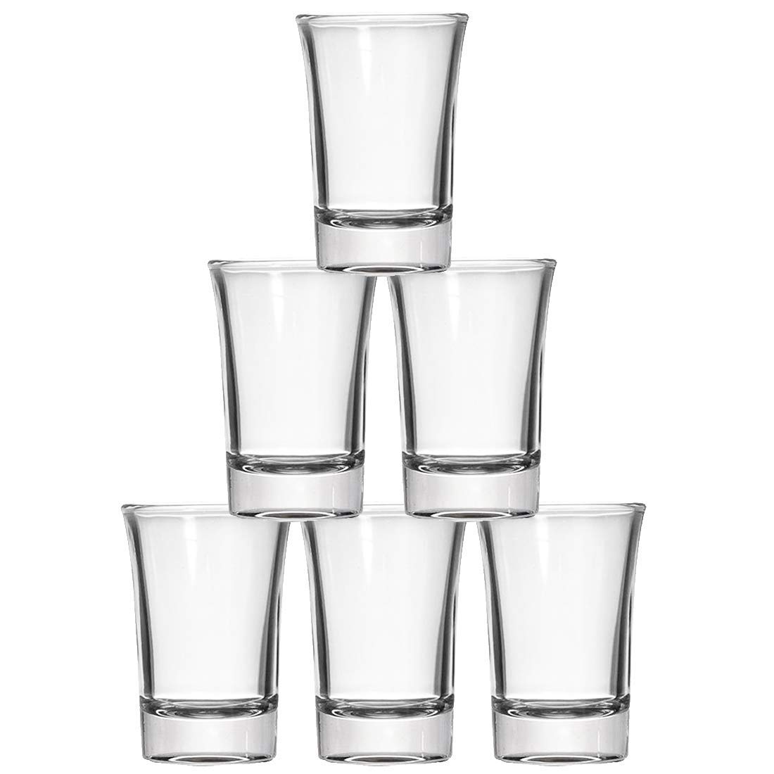 VILON Premium Heavy Base Shot Glass Set 6 | Whisky Liqueur Spirits Mini Shot Glasses for Vodka, Taquila|40 ML | Transparent 1