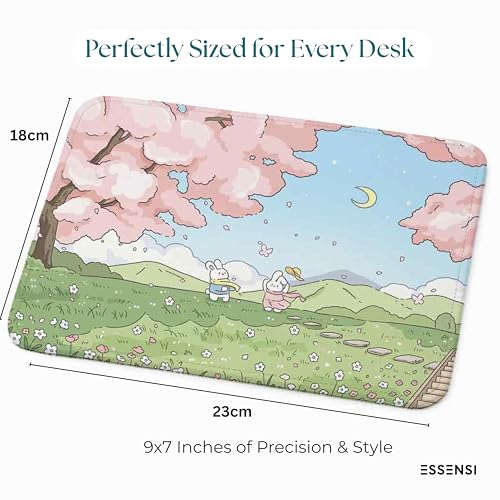 Image of Mouse Pad for Laptop & Desktop | 9x7 Inch Anti-Fray Stitched Edges | Non-Slip Rubber Base | Desk Setup Accessory for Students, Gamers & Professionals (Kawaii Dance)