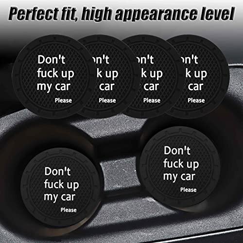 4PCS Posavasos Antideslizante Universal para Auto Negro miniatura 6