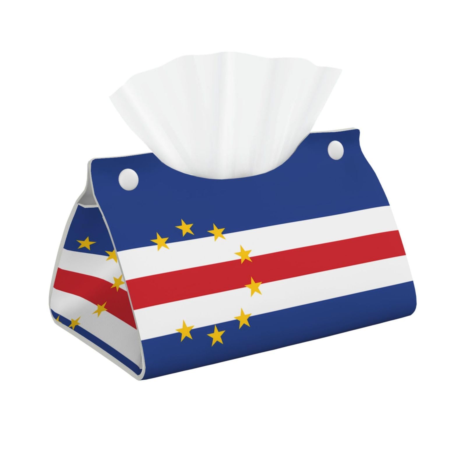 Flag of Chile Print Long Tissue Box Cover Holder â€ Foldable Leather Organizer for Vanity, Nightstand, Desk & Bathroom