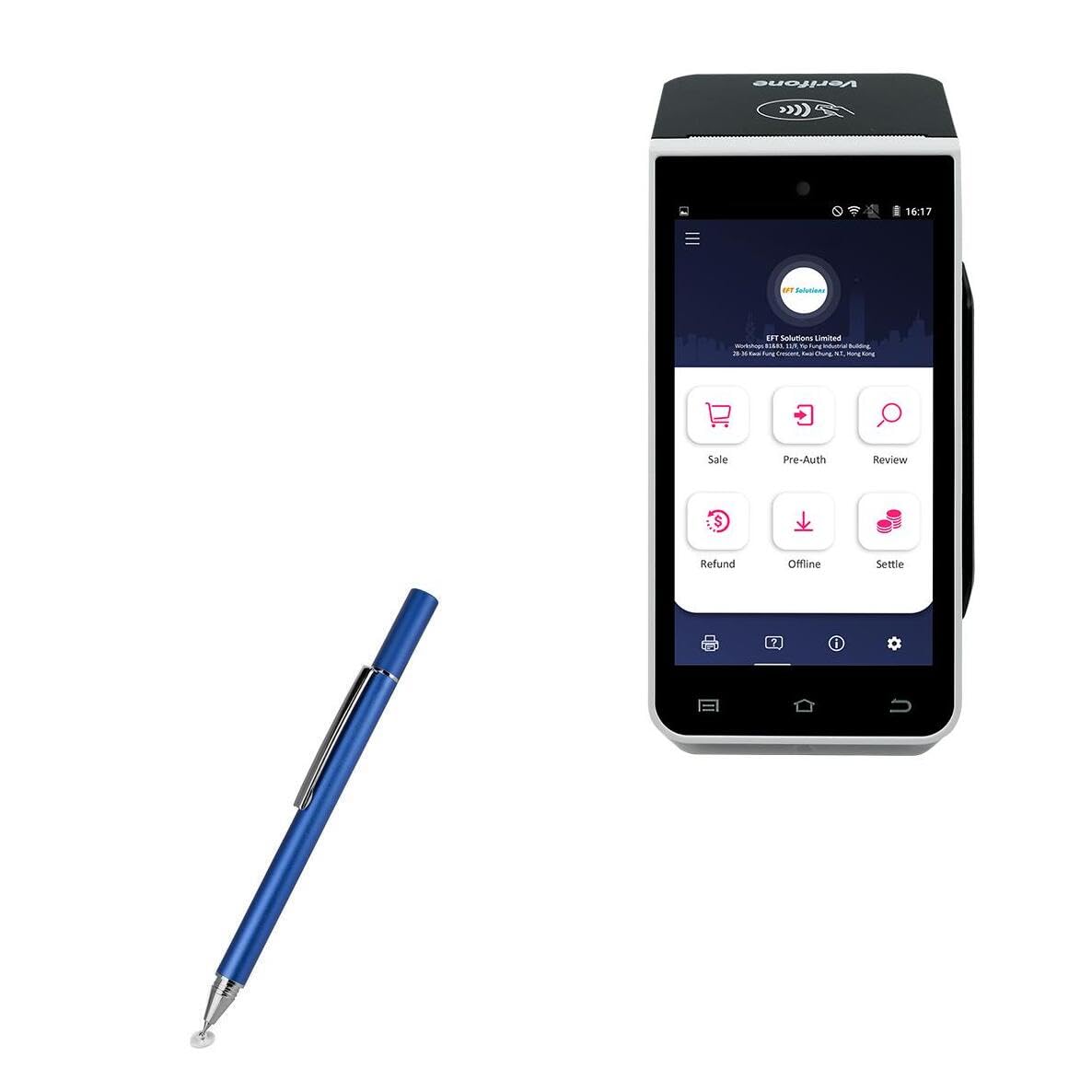 BoxWave Stylus Pen Compatible with Verifone X990 - FineTouch Capacitive Stylus, Super Precise Stylus Pen - Lunar Blue