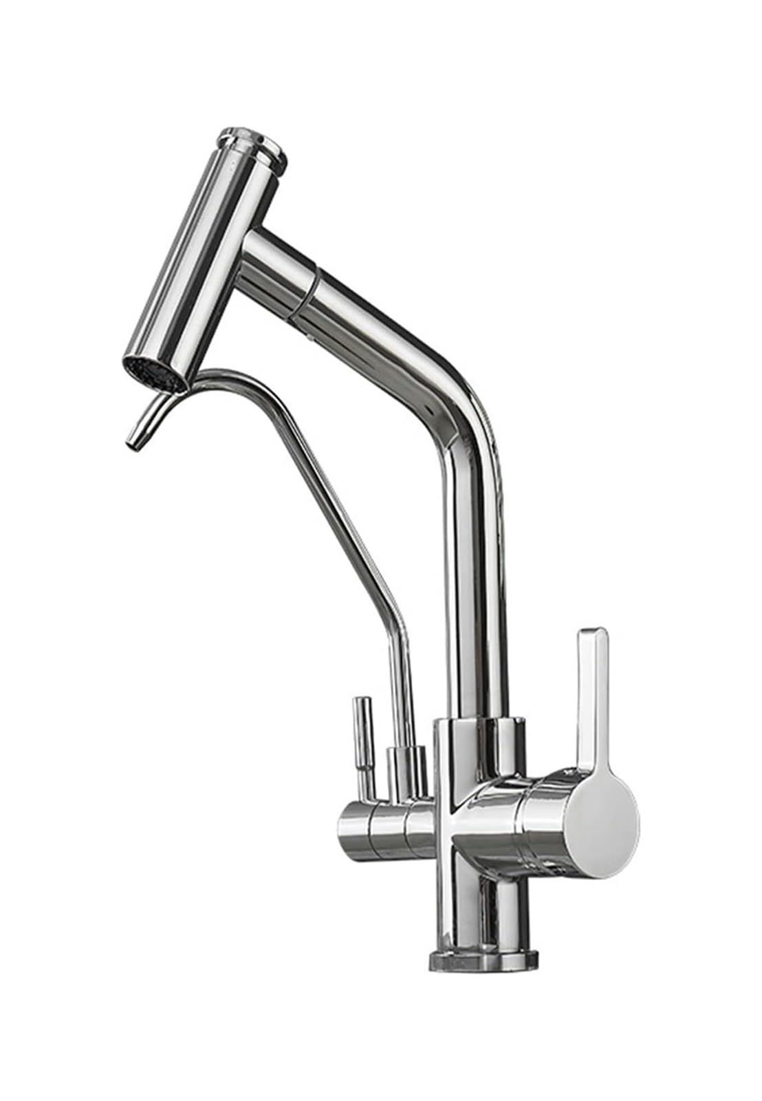 Eamrfvqt Color : B Brass 3 Way Kitchen Pull Out Spray Purified Faucet