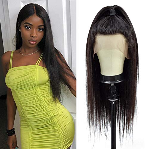 Lace Front Straight Human Hair Wigs Pre Plucked 150% Density Remy Human Hair Wig 13×4 Lace Frontal Wig Straight Wigs with Baby Hair Lace Front Wigs for Black Women 16 Inch