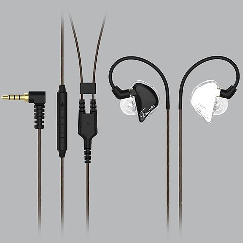 Miniatura 4 de BASN Bmaster - Auriculares intrauditivos de triple controlador con potentes graves profundos, auriculares estéreo HiFi IEM con cables desmontables