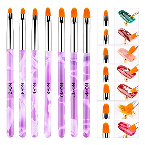 SNOWZAN 13 stuks nagelkunstpenselen acryl fineliner gelkleuren voor nagels nagels penseel voor gelnagels professionele… - Afbeelding 3