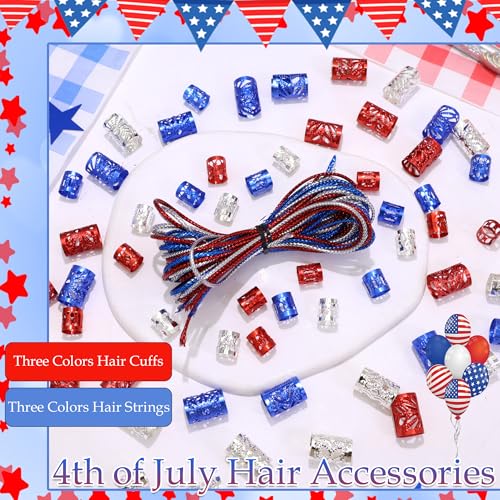 Accesorios para el cabello pinzas y aros color azul, rojo y plateado miniatura 2