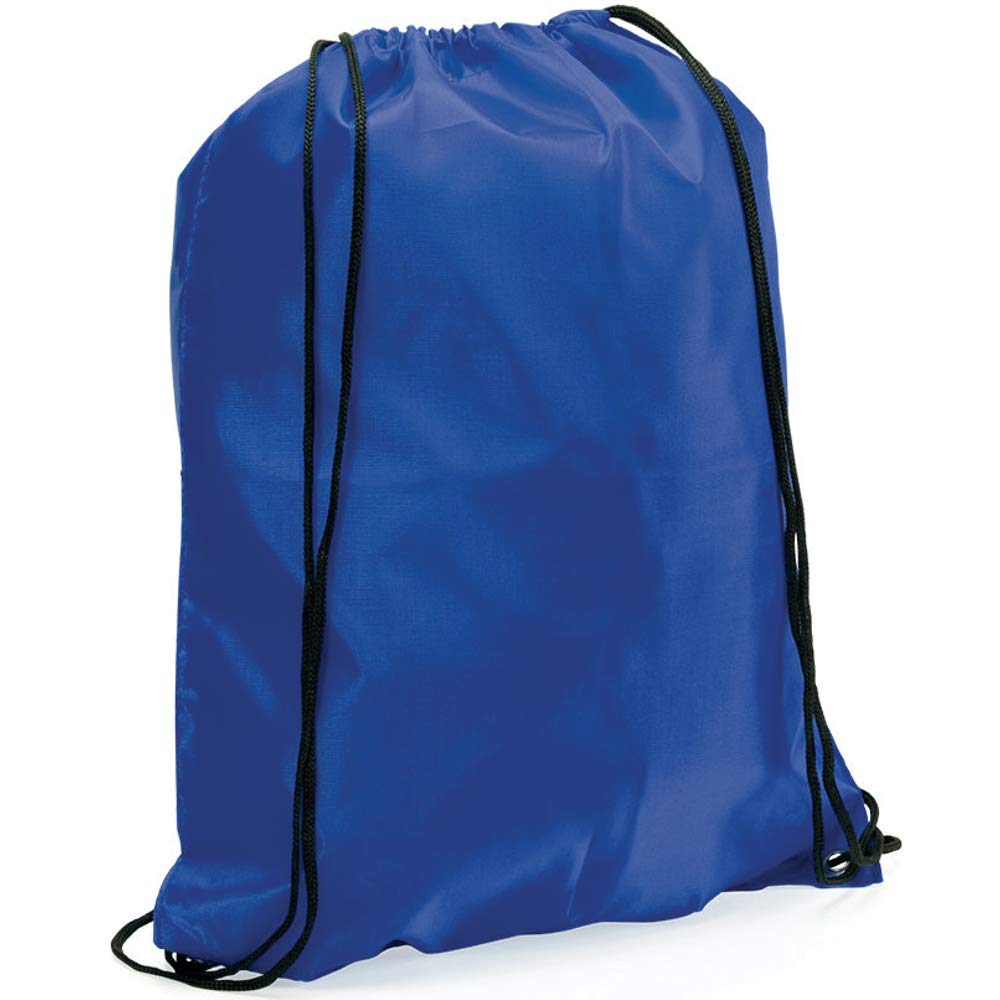 eBuyGB Reusable Polyester Drawstring Backpack, Gym Rucksack, School Sport Bag, PE Kit, Book Bag - Ideal for Printing, Cameo, Heat Transfer Viynl (Blue)
