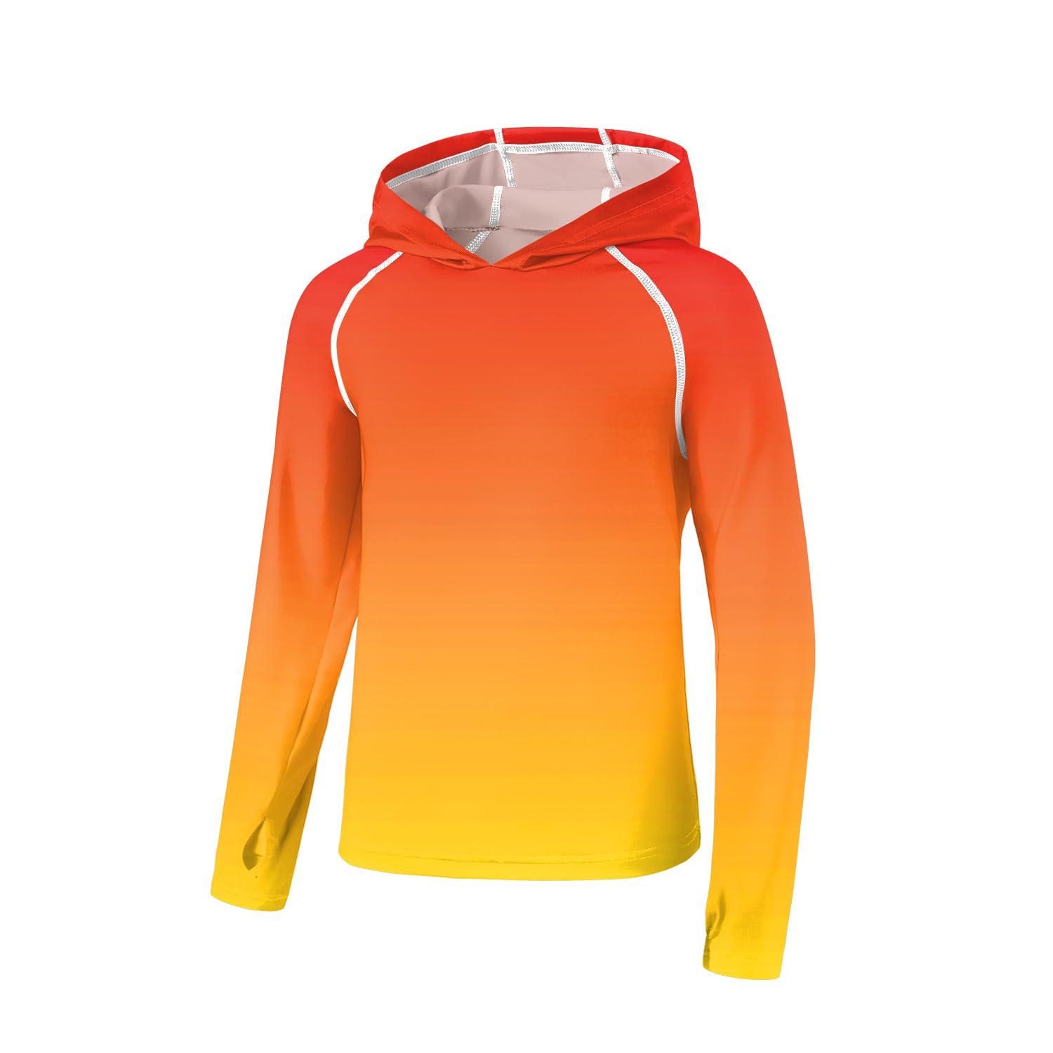 BesserBay Koszulka chłopięca UV z długim rękawem z kapturem UPF50+ Rashguard dzieci 120-160